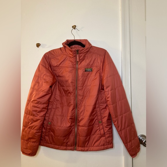 Salmon color Puffer L.L Bean Jacket women’s s - Picture 2 of 5
